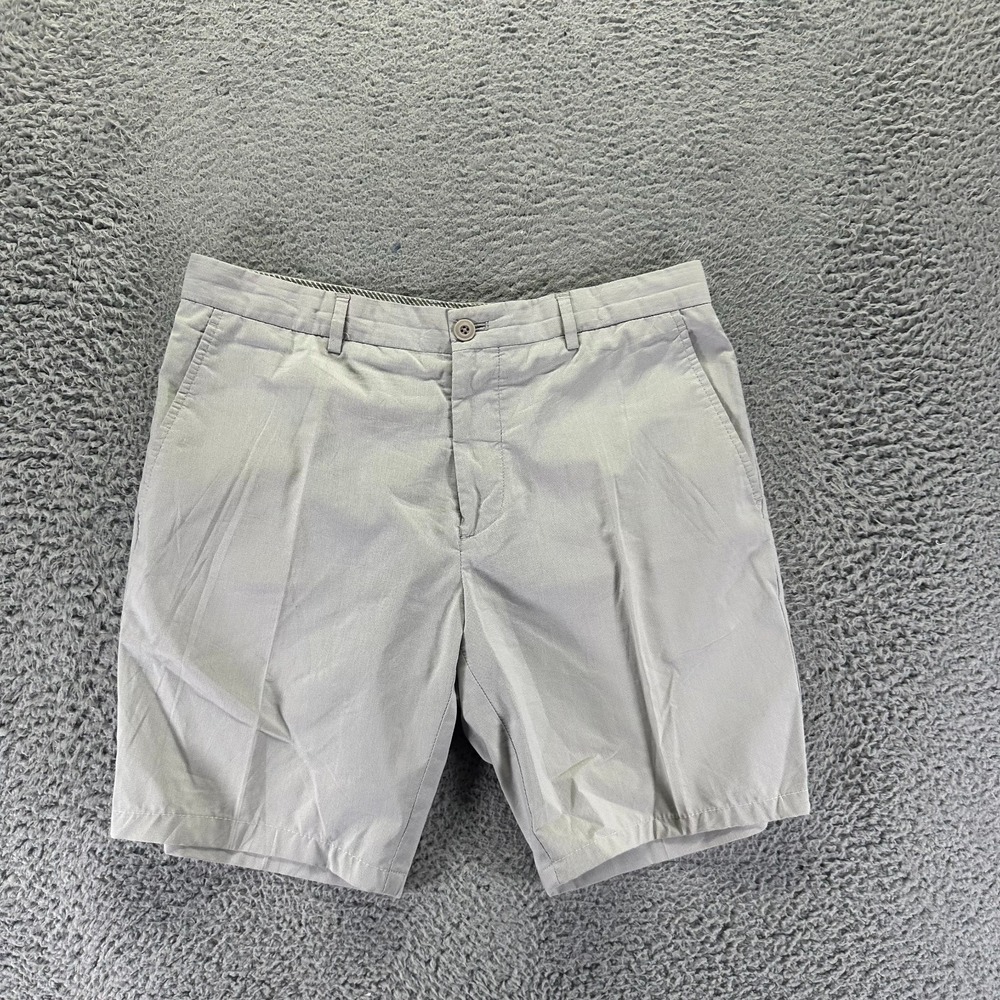 Beanpole Sloanie Shorts Mens 34 Gray Cotton Golf Performance Flat-Front Sports